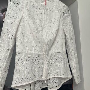 Elegant White Lace Women's Top or Jacket